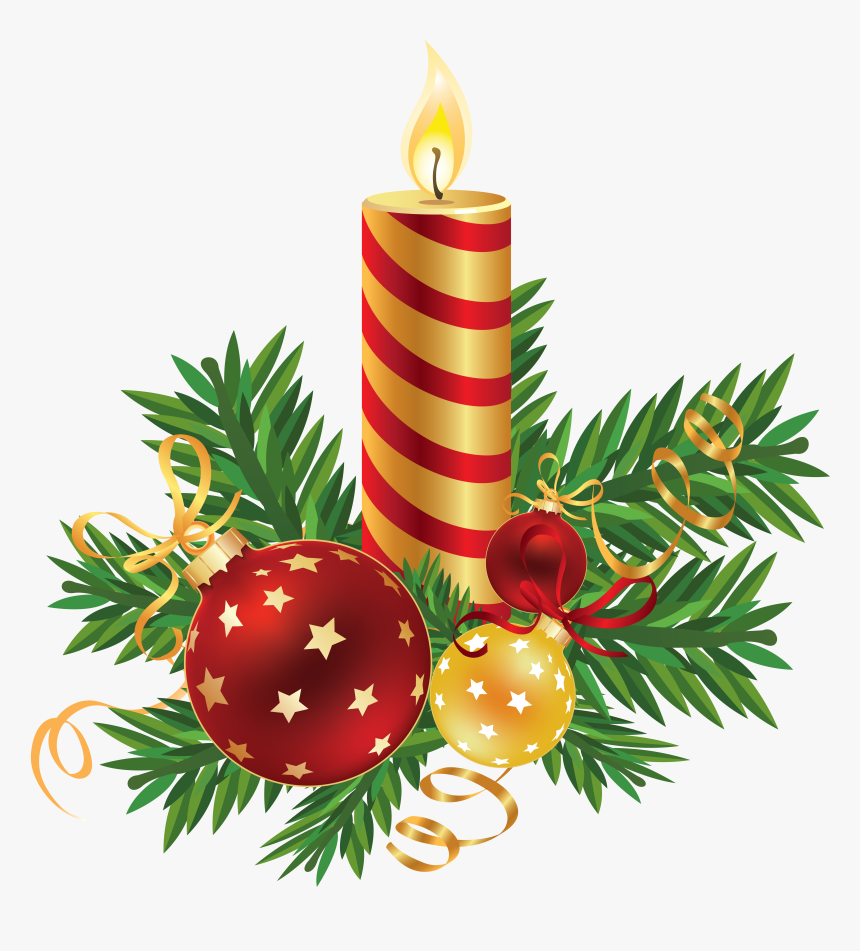 Candles On Stand Transparent - Candle Christmas Png, Png Download, Free Download