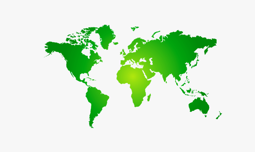 Green World Map Png, Transparent Png, Free Download