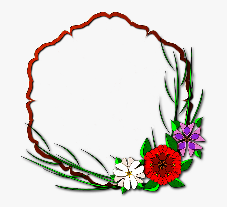 Frame, Flowers, Plant, Spring, Nature, Of Course, Art - กรอบ ดอกไม้ สวย ๆ, HD Png Download, Free Download