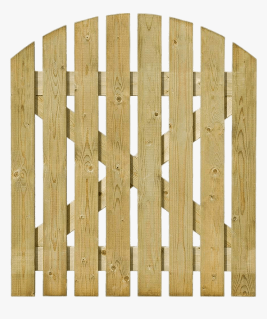 Round Top Light Wooden Gate - Wooden Garden Gate Png, Transparent Png, Free Download
