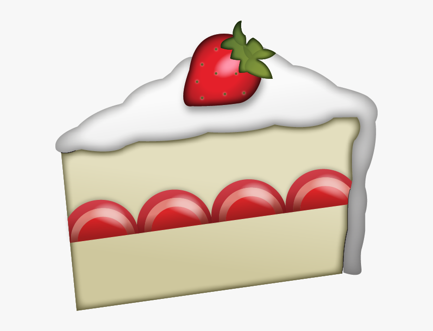 Strawberry Clipart Strawberry Slice - Iphone Cake Emoji Png, Transparent Png, Free Download