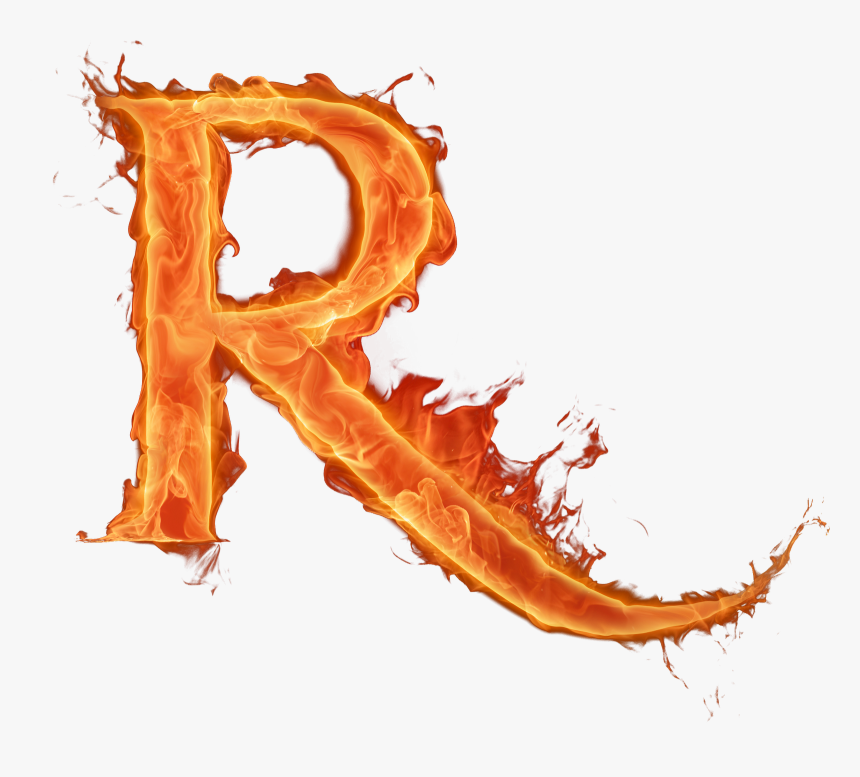 Letters Clipart Flame - Letter R On Fire, HD Png Download, Free Download