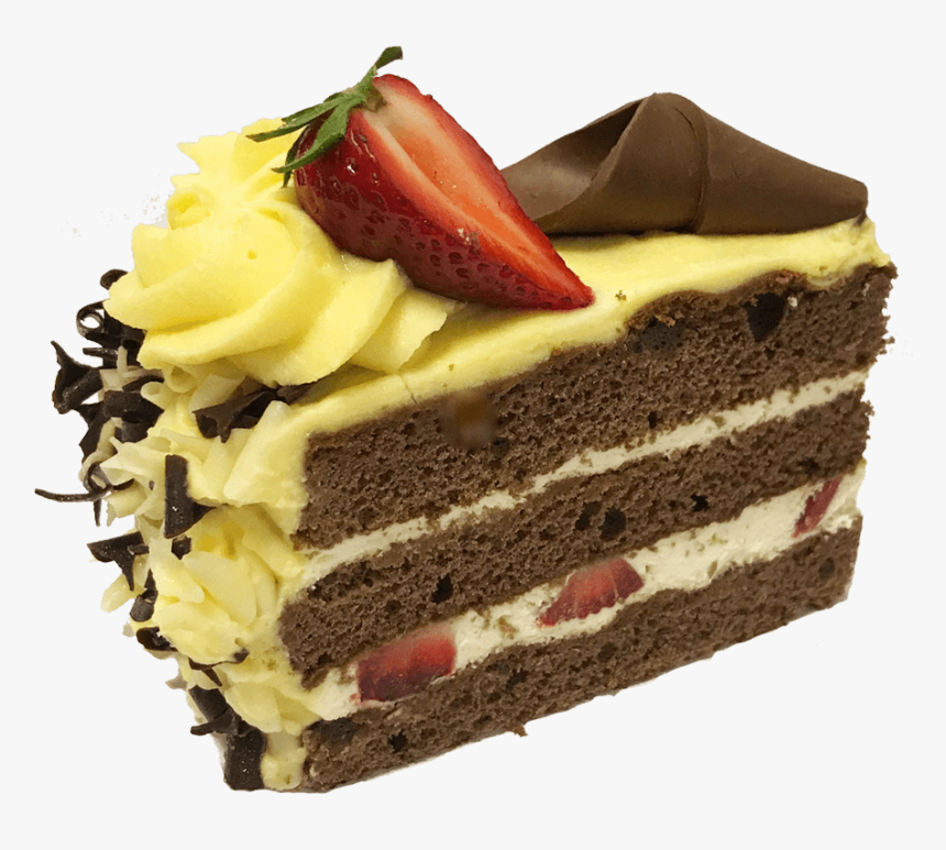 The Chocolate & Strawberry Slice - Chocolate Cake, HD Png Download, Free Download
