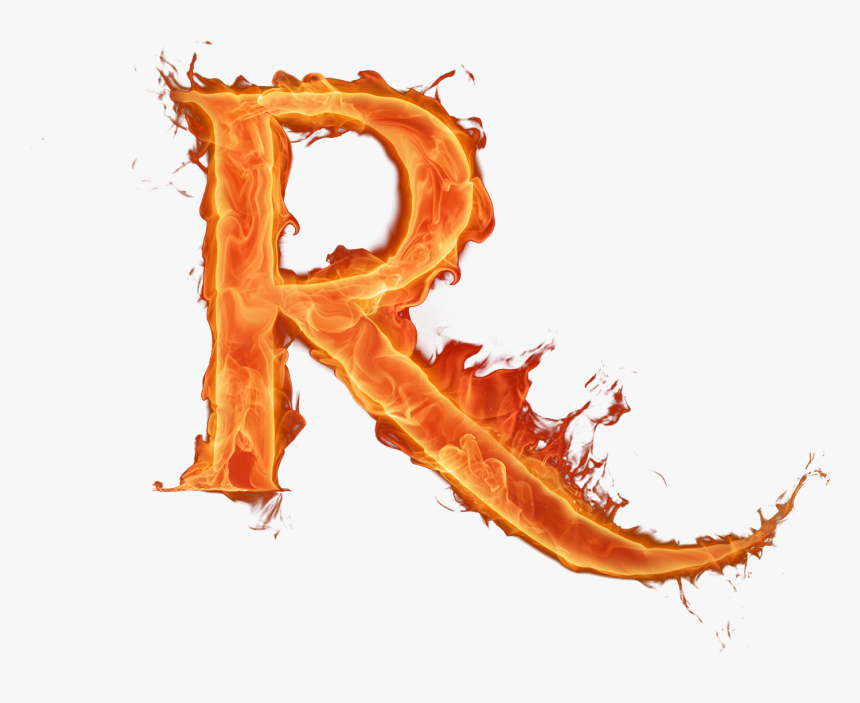 Letras Fuego Png - Letter R On Fire, Transparent Png, Free Download