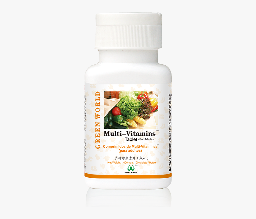 Multi-vitamin Tablets - Green World Multivitamins Tablets, HD Png Download, Free Download