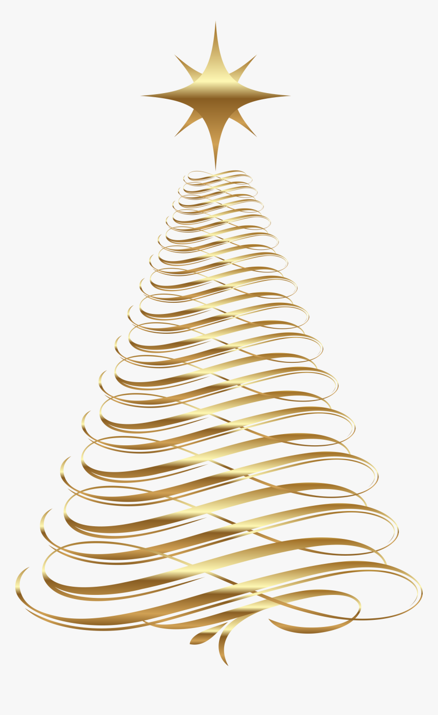 Arbolito De Navidad Png - Gold Christmas Tree Clip Art, Transparent Png, Free Download