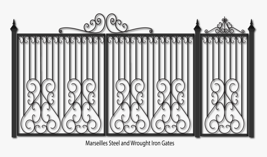 Wrought Iron Png - Iron Gate Design Png, Transparent Png, Free Download