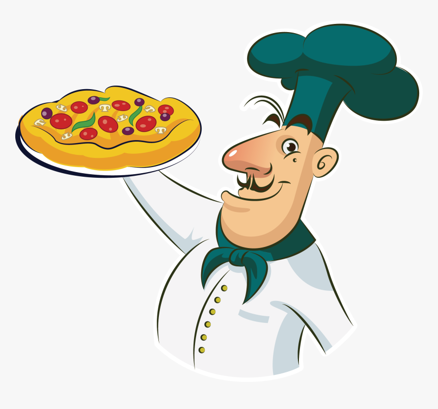 Pizza Chef Cooking Clip Art - Pizza Chef Vector Png, Transparent Png, Free Download