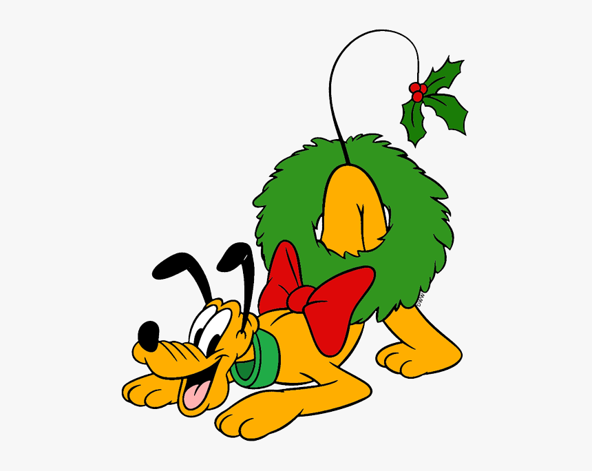 Mickey And Friends Christmas Clip Art - Pluto Christmas Coloring Pages, HD Png Download, Free Download