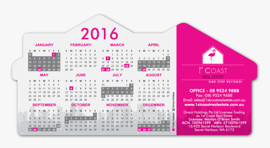 Real Estate Fridge Magnet-97mm X 197mm - Calendar, HD Png Download, Free Download