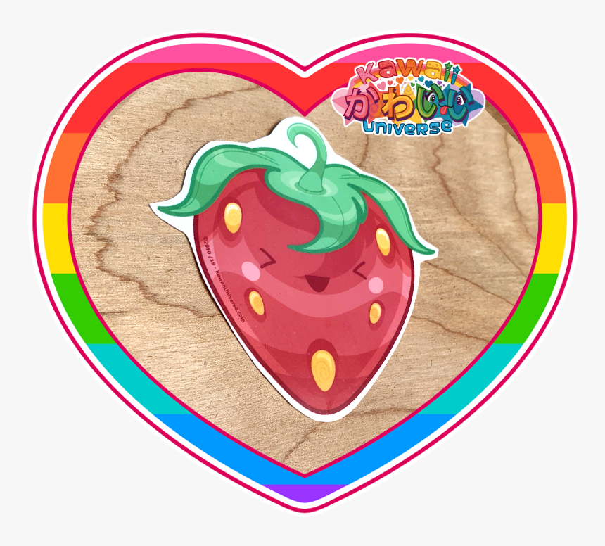 Kawaii Universe Cute Strawberry Sticker Pic 01 - Butterflies Kawaii, HD Png Download, Free Download