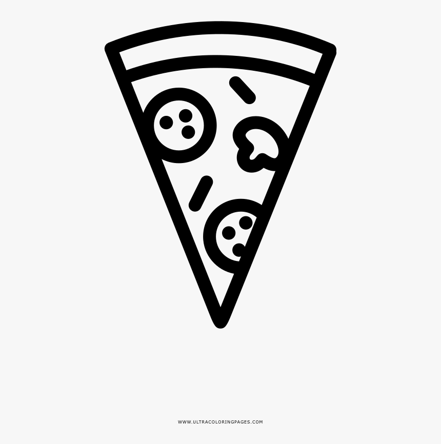 Pizza Coloring Page - Drawing, HD Png Download, Free Download