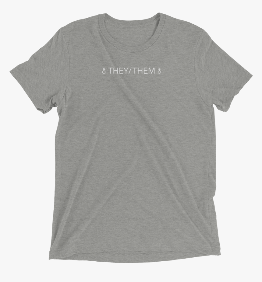 Theythem2white Mockup Front Flat Athletic Grey Triblend, HD Png Download, Free Download