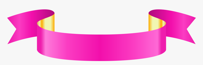 Pink Transparent Png Clip - Pink Ribbon Banner Png, Png Download, Free Download