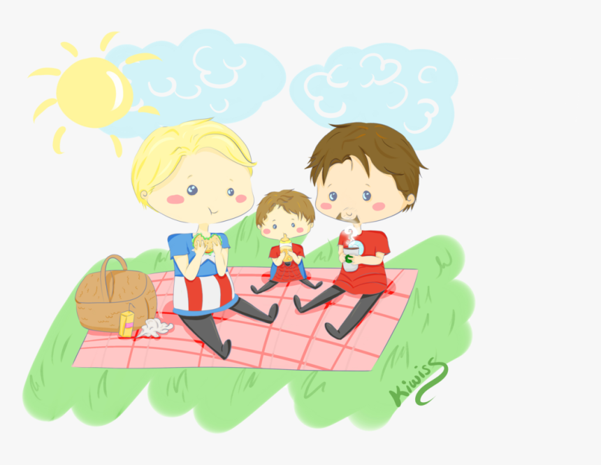 Cartoon Picnic Family - Cartoon, HD Png Download, Free Download