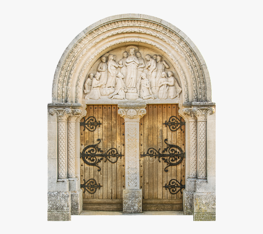 Puerta, Decoradas, Castillo, De Entrada, Antigua Puerta - Portao De Castelo Png, Transparent Png, Free Download