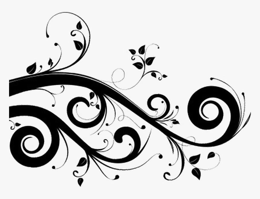 #leafs #black #design #tattoo #beautiful #pretty #unique - Clip Art Flourishes, HD Png Download, Free Download