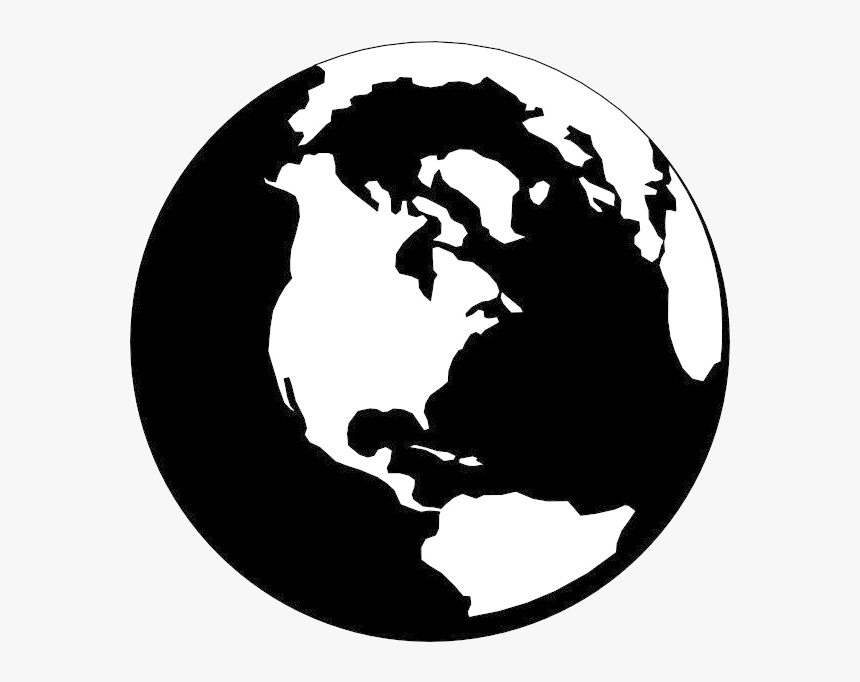 Globe Wonderful Design Clipart Black And White Pretty - Transparent Background Earth Clipart, HD Png Download, Free Download