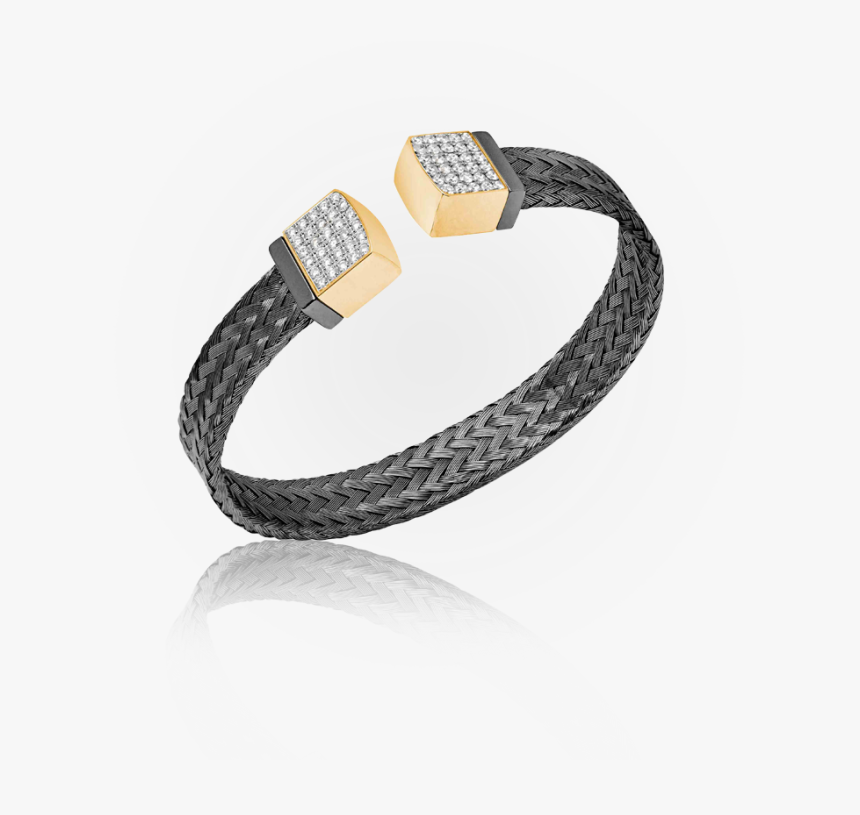 Black & Yellow Mesh Bracelet - Bracelet, HD Png Download, Free Download