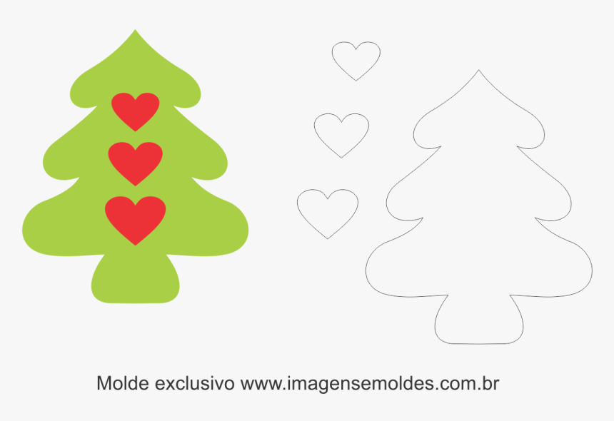 Molde De Feltro Para Arvore Natal, HD Png Download, Free Download