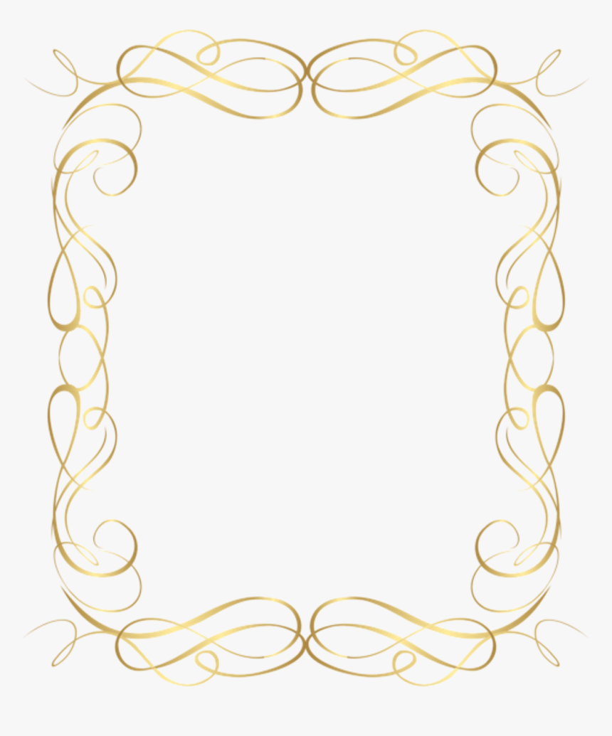 #pretty #lines #square #gold #golden #frame #border, HD Png Download, Free Download