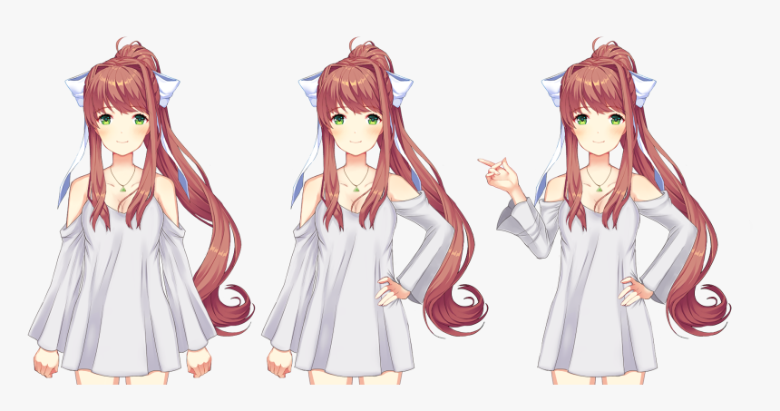 Transparent Monika Ddlc Png - Doki Doki Literature Club Monika, Png Download, Free Download