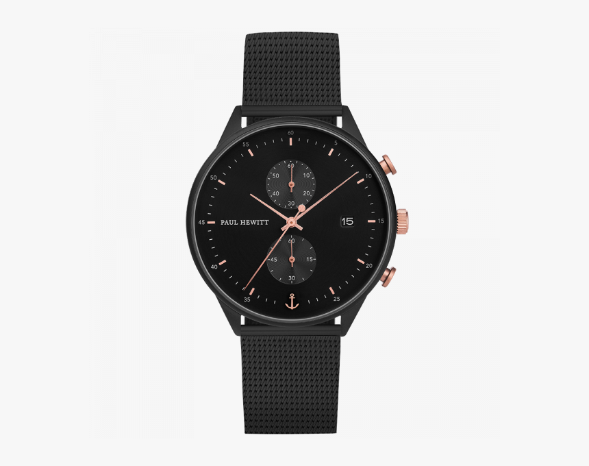 Watch Chrono Black Sunray Black Rose Gold Mesh Black"itemprop="image - Ph Cb Bsr 5m, HD Png Download, Free Download