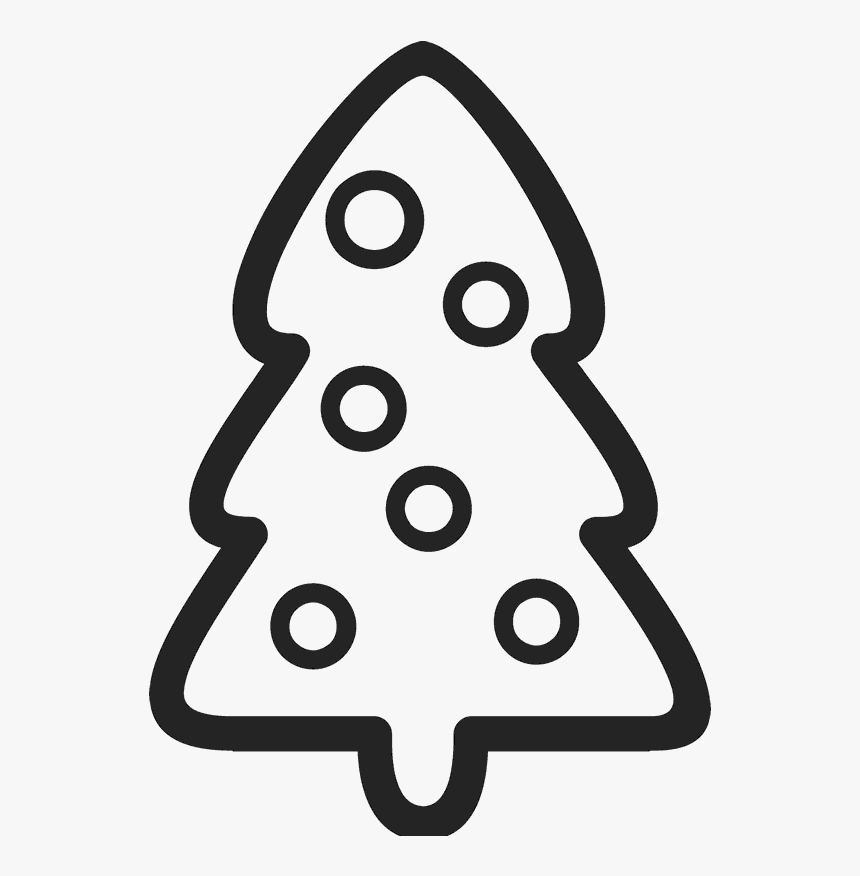 Christmas Tree Outline Stamp - Christmas Day, HD Png Download, Free Download