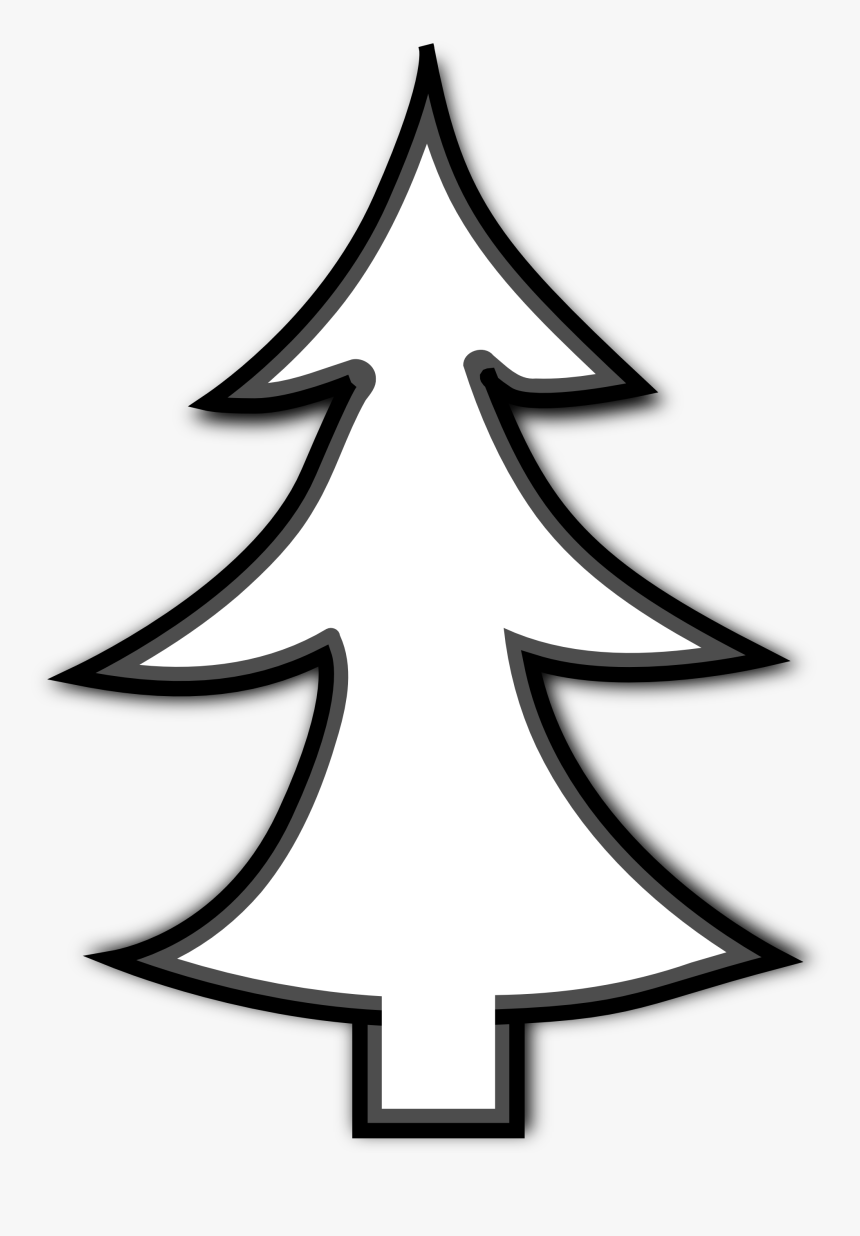 Skinny Christmas Tree Outline, HD Png Download, Free Download