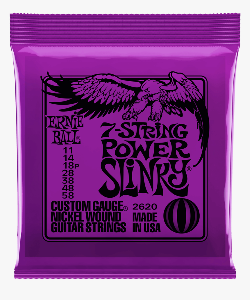 Ernie Ball Power Slinky 7 String Nickel Wound Electric, HD Png Download, Free Download
