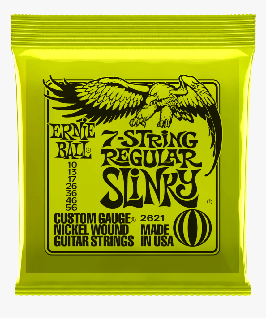 Ernie Ball Regular Slinky 7-string Nickel Wound Electric - Ernie Ball Regular Slinky, HD Png Download, Free Download