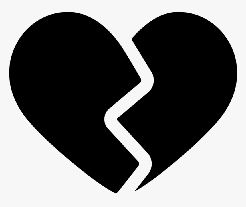 Break Up Png Pic - Black Broken Heart Clipart, Transparent Png, Free Download