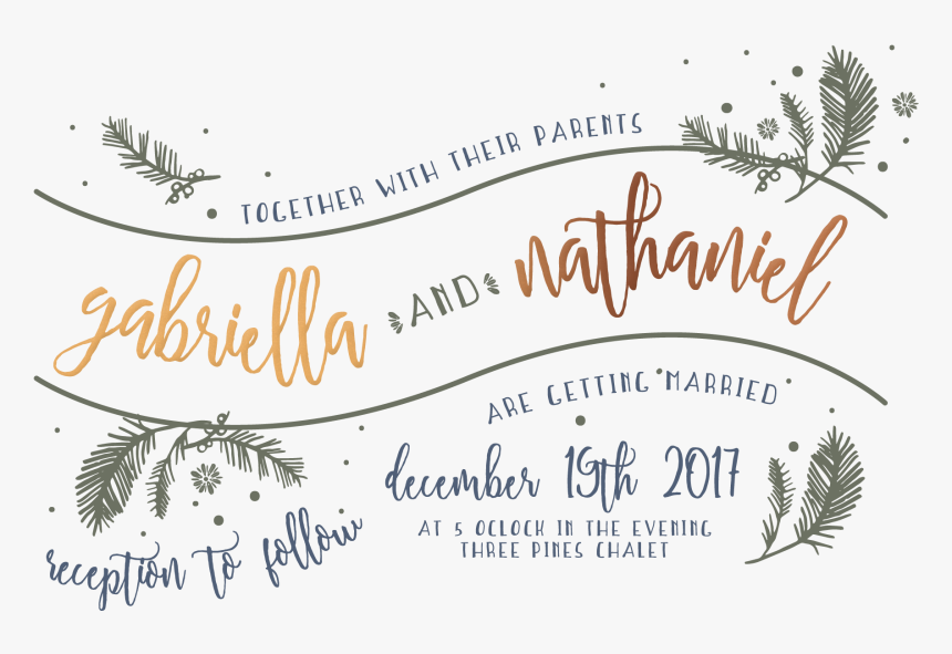 Transparent Wedding Clipart Software - Calligraphy, HD Png Download, Free Download