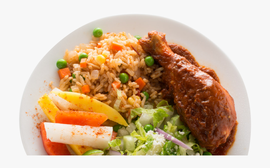 Healthy Plate Of Chicken, Rice And Vegetables - Plato De Pollo Con Arroz, HD Png Download, Free Download