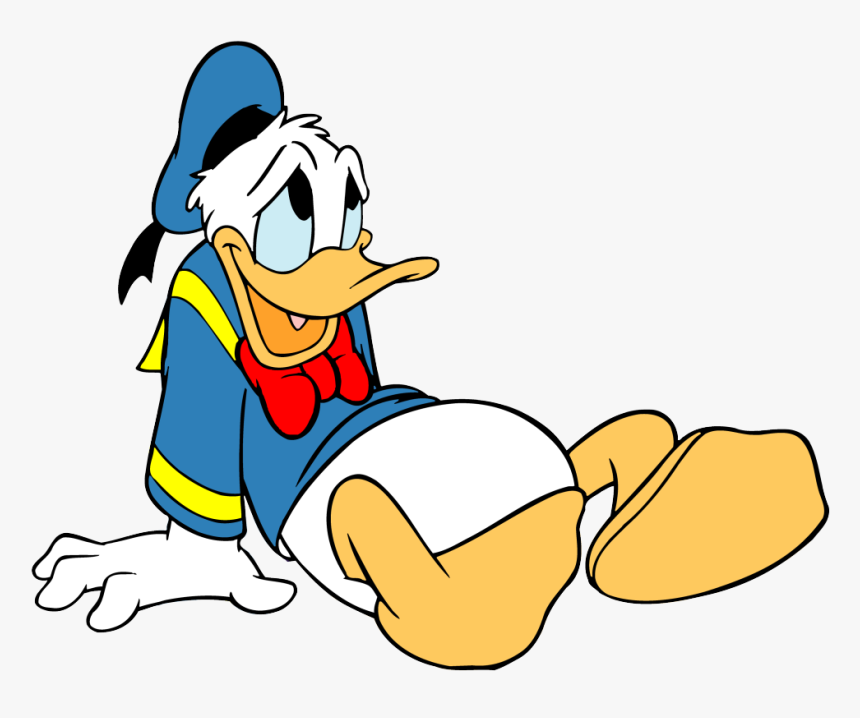 Donald Duck Clipart Lay - Donald Duck Sitting Down, HD Png Download, Free Download