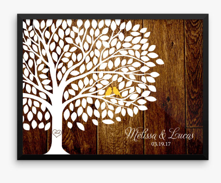 Wedding Guest Book Tree With Leaves, HD Png Download, Free Download