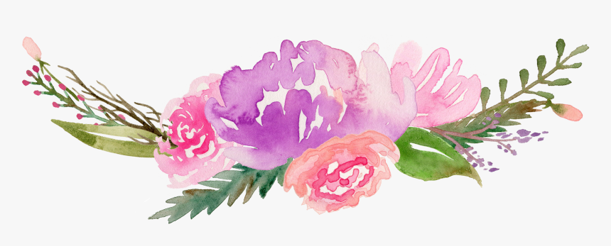 Watercolour Flowers Painting Drawing - Watercolor Flowers Free Clipart, HD Png Download, Free Download