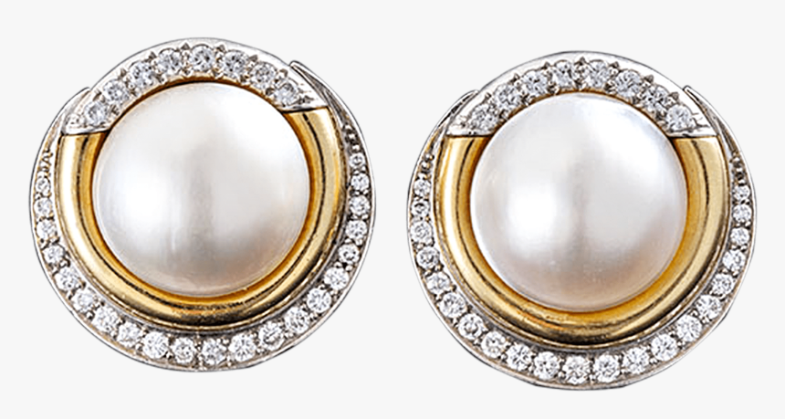 Mabé Pearl And Diamond Earrings By Cartier - Cartier Pearls, HD Png Download, Free Download