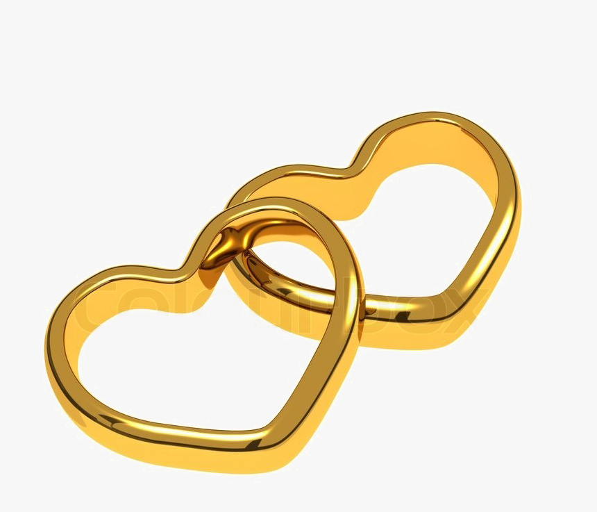 Transparent Gold Heart Png - Wedding Ring Heart Png, Png Download, Free Download