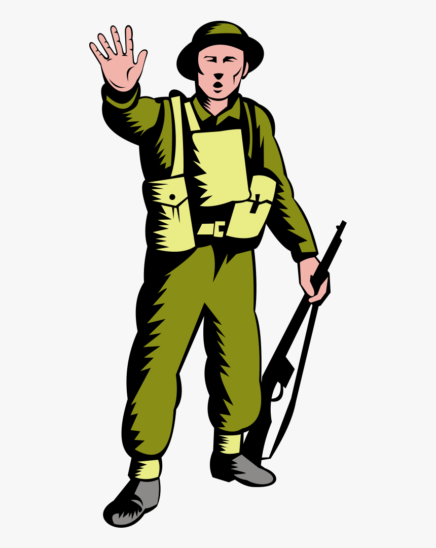 Janitor Clipart Male - First World War Cartoon Soldier, HD Png Download, Free Download