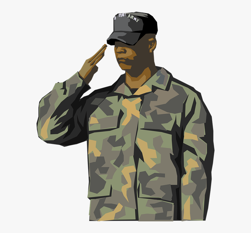 Soldier, Saluting, Salute, Man, Person, General - Military Clipart, HD Png Download, Free Download