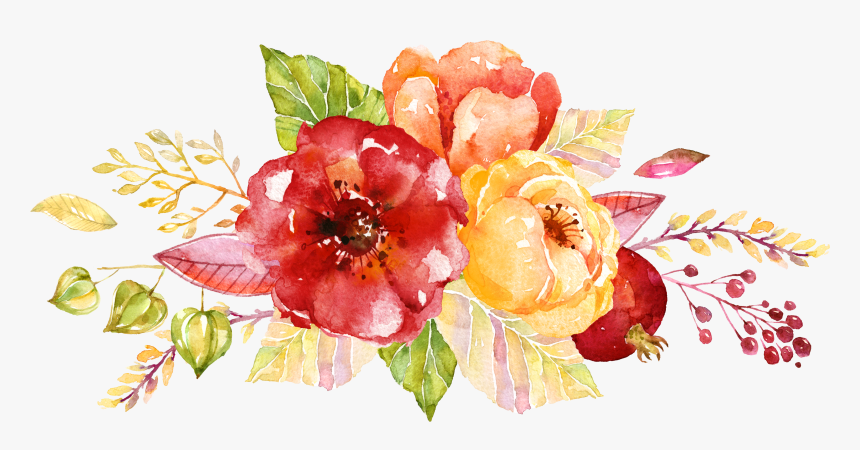 Invitation Autumn Watercolor Painting - Watercolor Flower Design Png, Transparent Png, Free Download