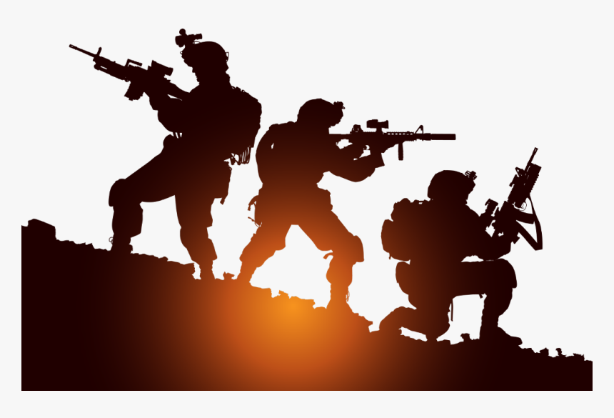 #soldados #silhouette - Soldiers Silhouette Vector, HD Png Download, Free Download