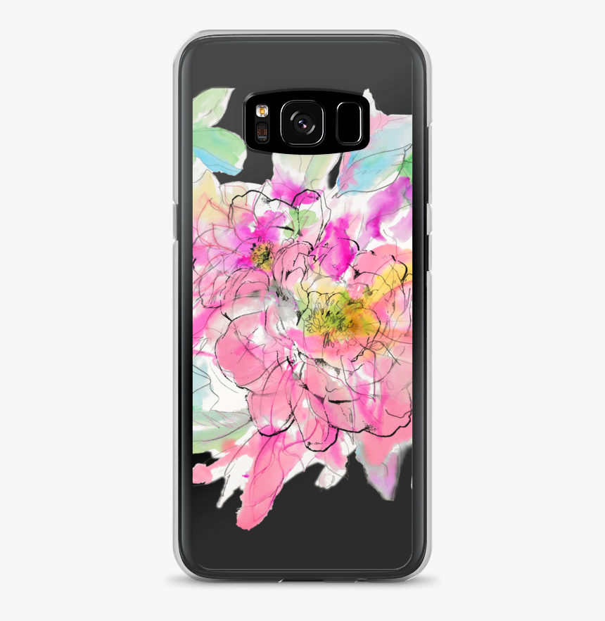 Watercolor Peony Samsung Case - Smartphone, HD Png Download, Free Download