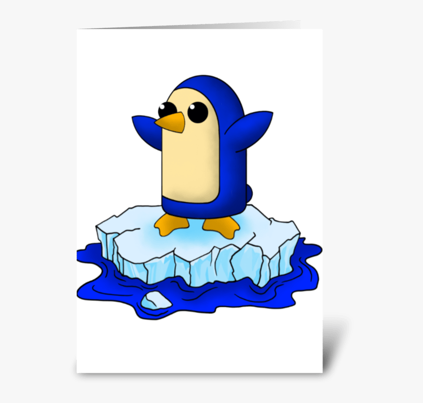 Cute Baby Penguin Greeting Card - Cartoon, HD Png Download, Free Download