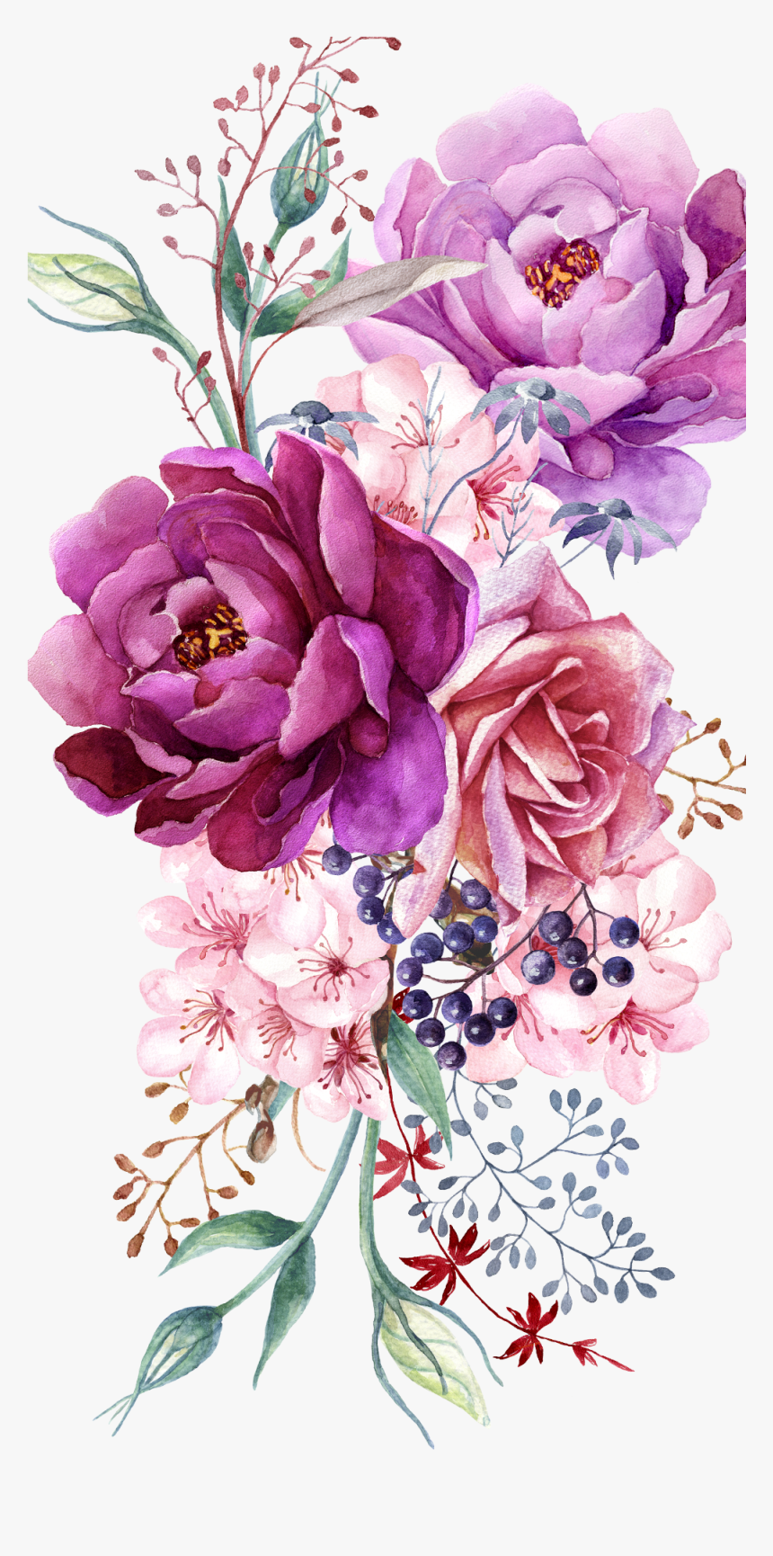 Watercolor Peony Png, Transparent Png, Free Download