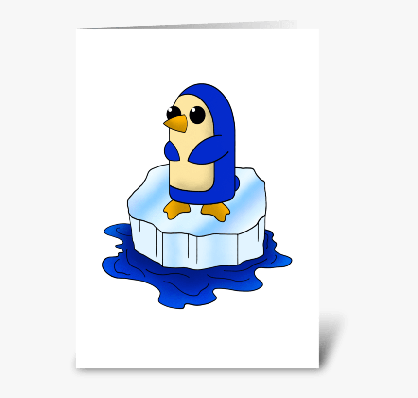 Adorable Baby Penguin Greeting Card - Cartoon, HD Png Download, Free Download