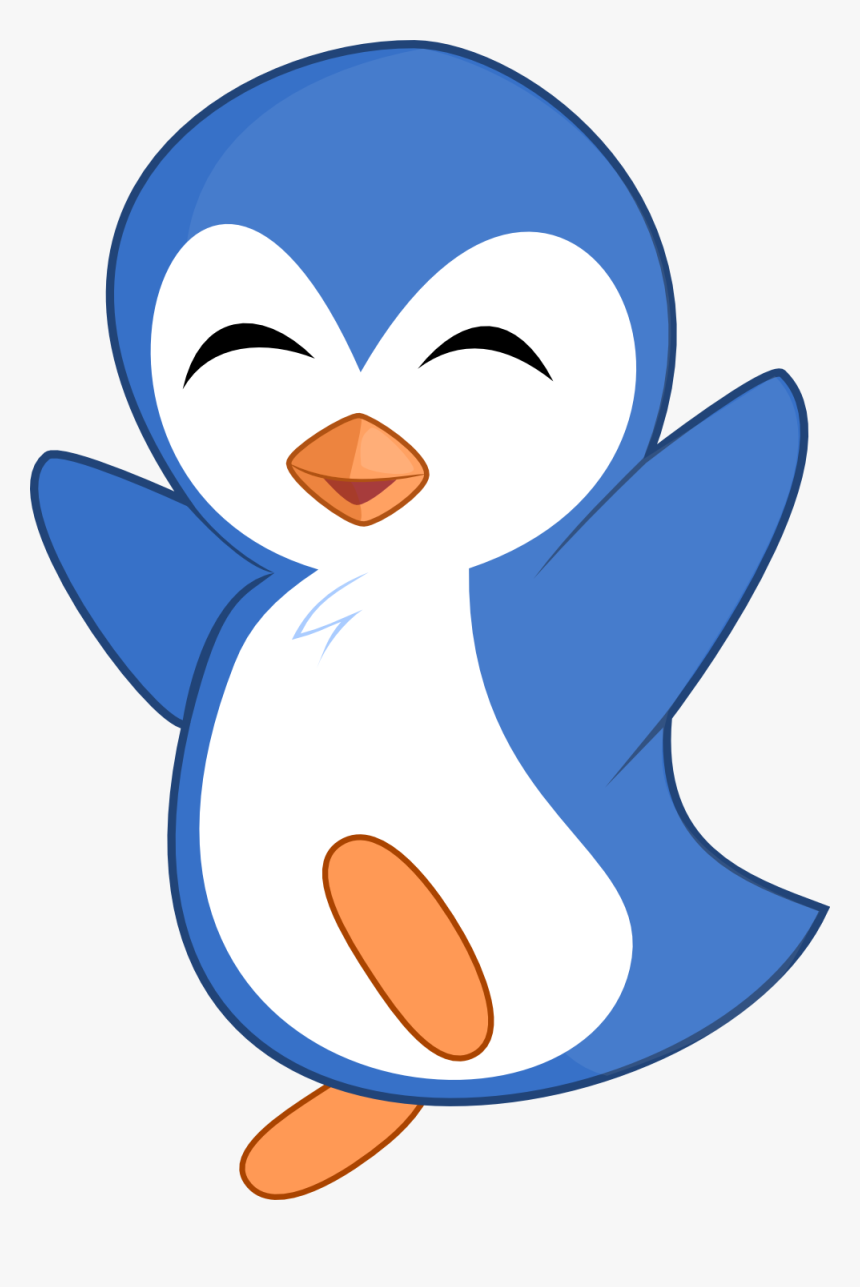 Jumping Baby Penguin - Little Blue Penguin Cartoon, HD Png Download, Free Download