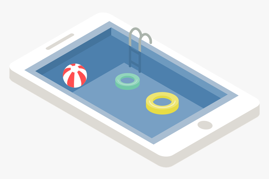 Smartphone, Swimming Pool, Relax, Summer, Swimming - สระ ว่า ย น้ำ Icon, HD Png Download, Free Download