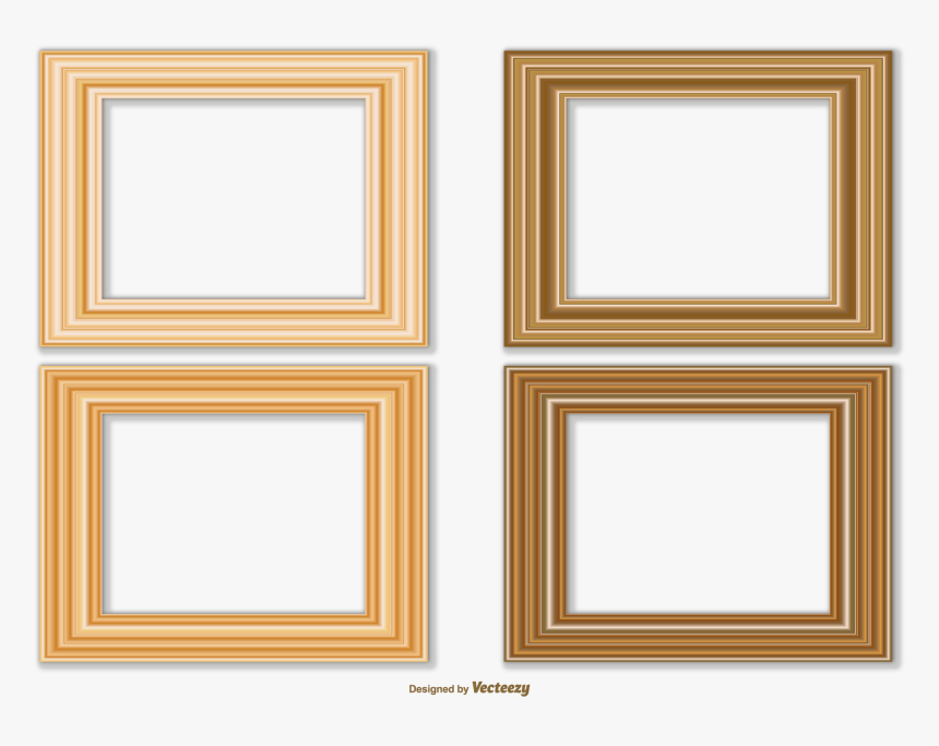 Wooden Picture Frame Baby Png Image High Quality Clipart - Marco Dorado Envejecido Vector, Transparent Png, Free Download